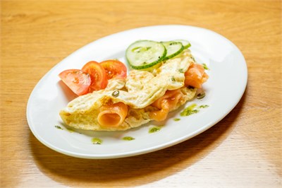 Омлет с сёмгой и сливочным сыром 2269