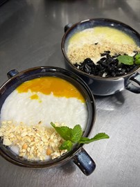 Каша овсяная на молоке с грецкими орехами и черносливом 1656