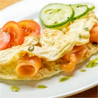 Омлет с сёмгой и сливочным сыром 2269
